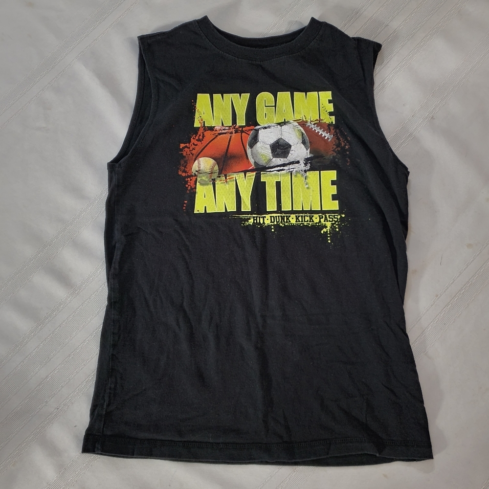 Unisex XL ( 14-16) Faded Glory Any Game Any Time Top 100% Cotton